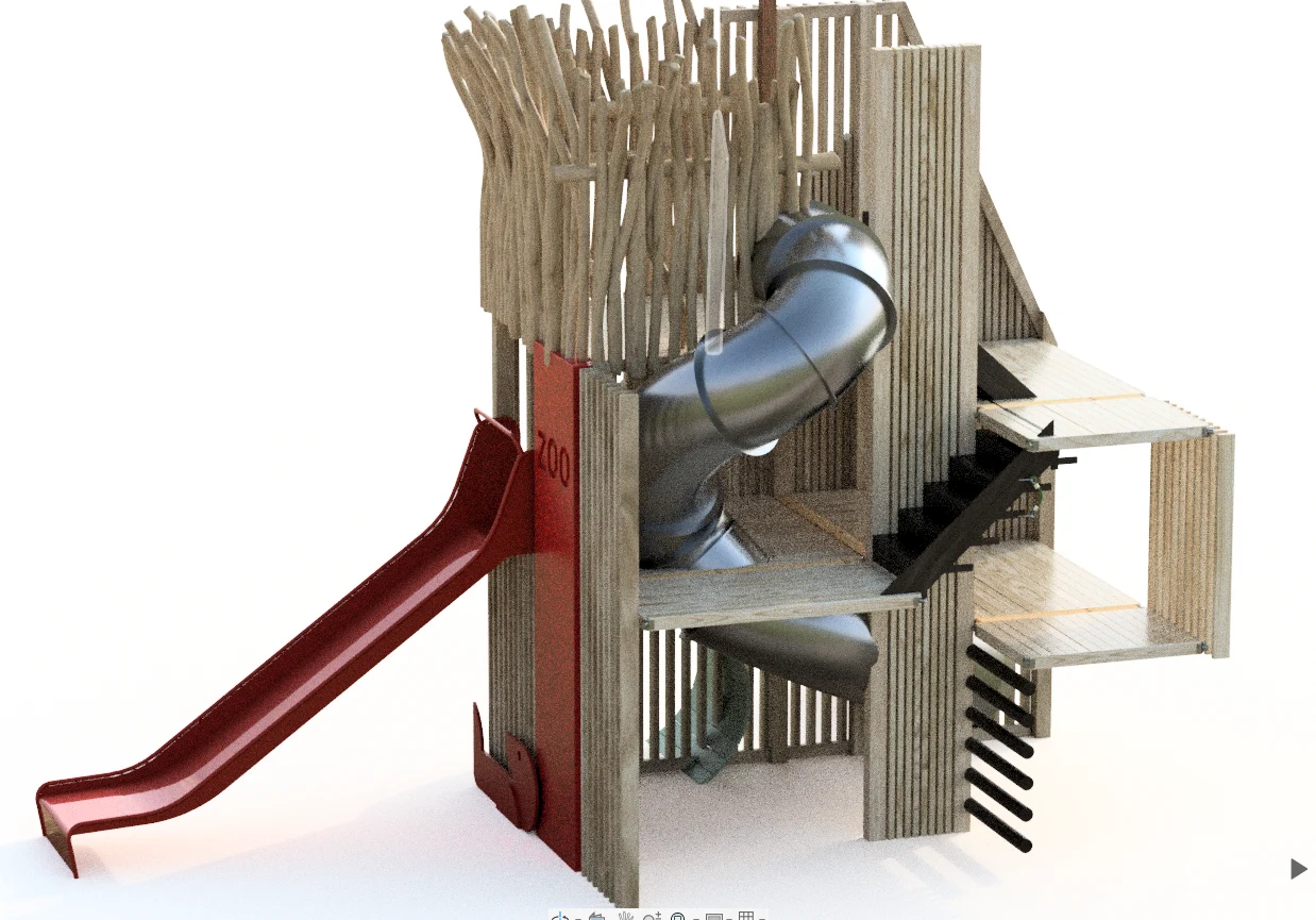 Spiral Slide CAD Geometry
