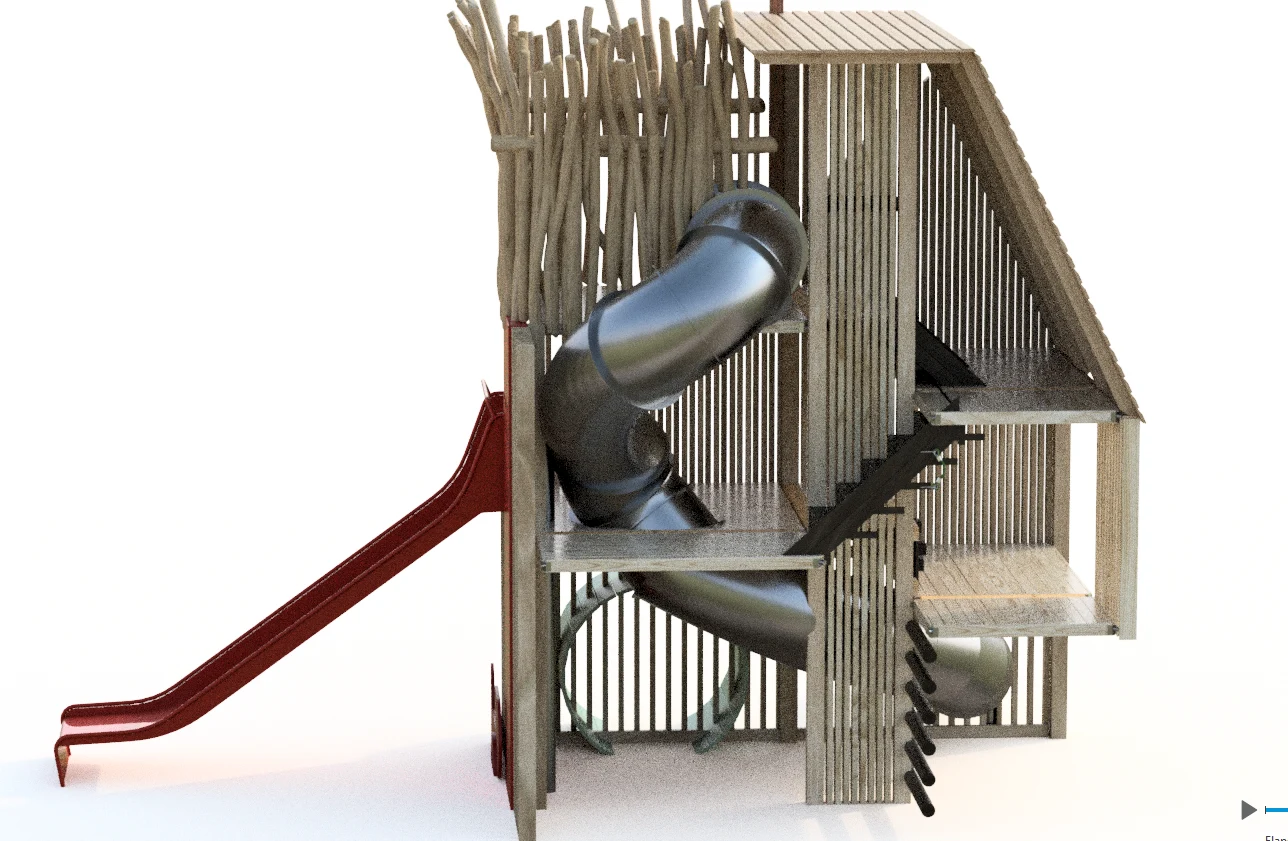 Spiral Slide CAD Geometry