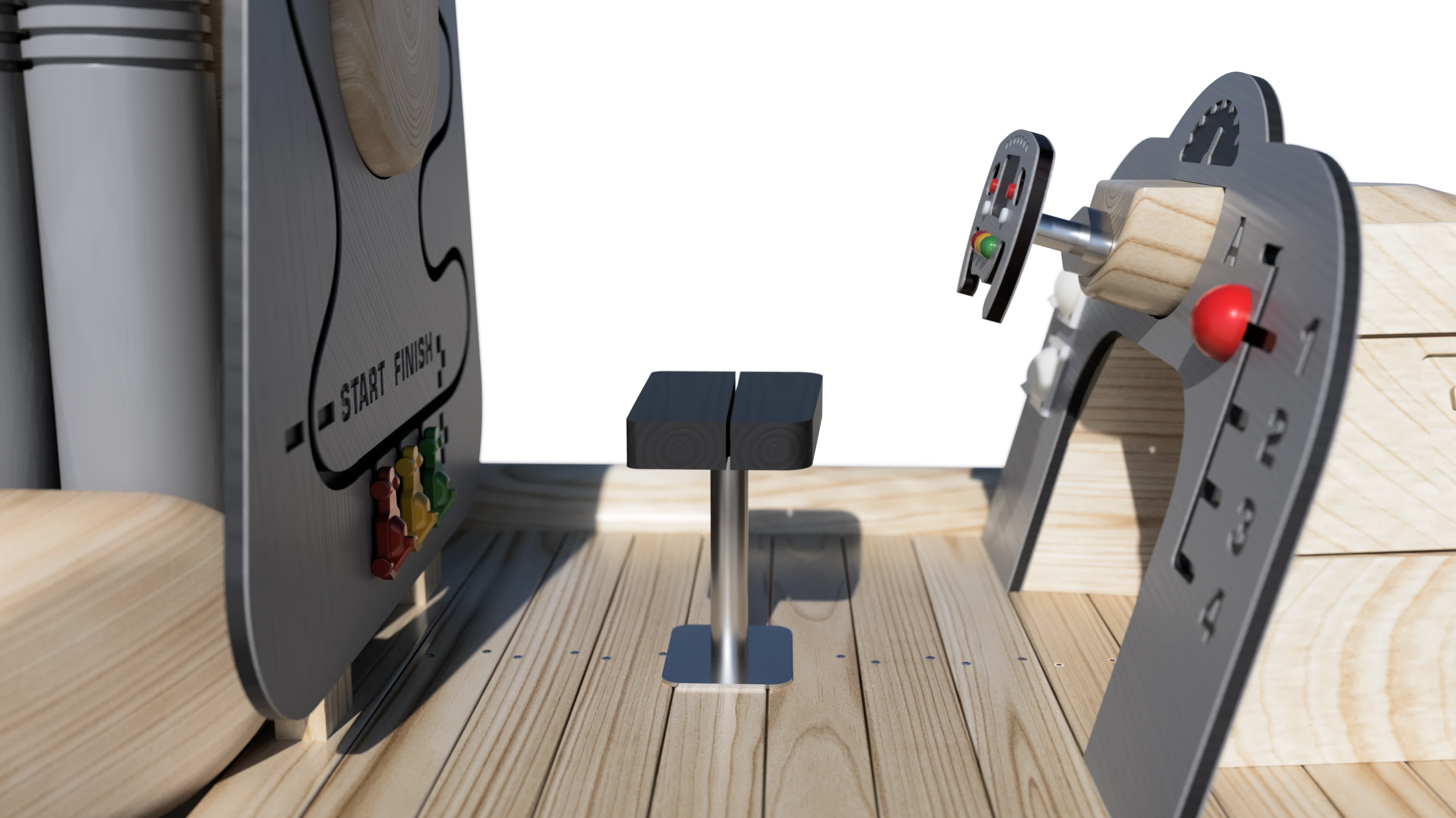 Mechanical Gear Shifter & Race Track Panel